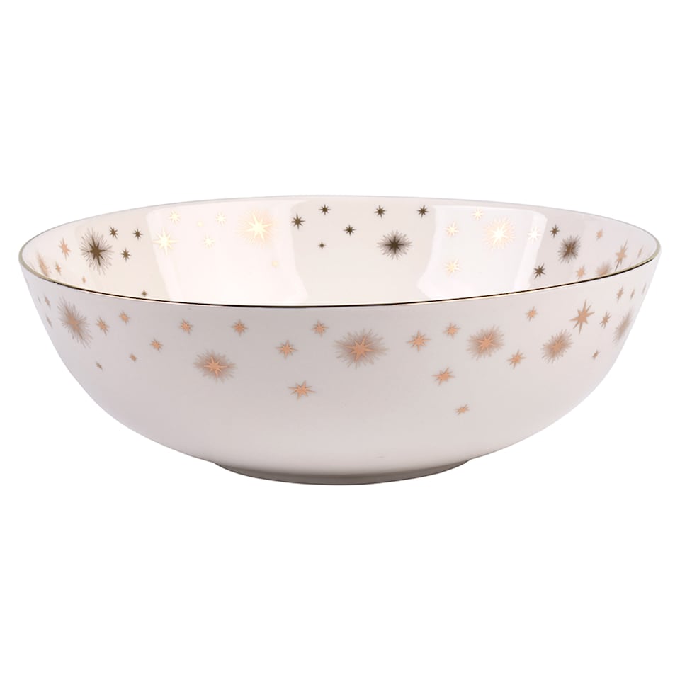 F&F Home gold star serve bowl