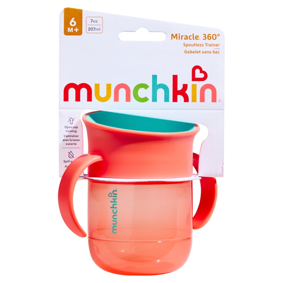 image 1 of Munchkin Miracle 360 Degree Spoutless Trainer Cup 6m+ 7oz 207ml.