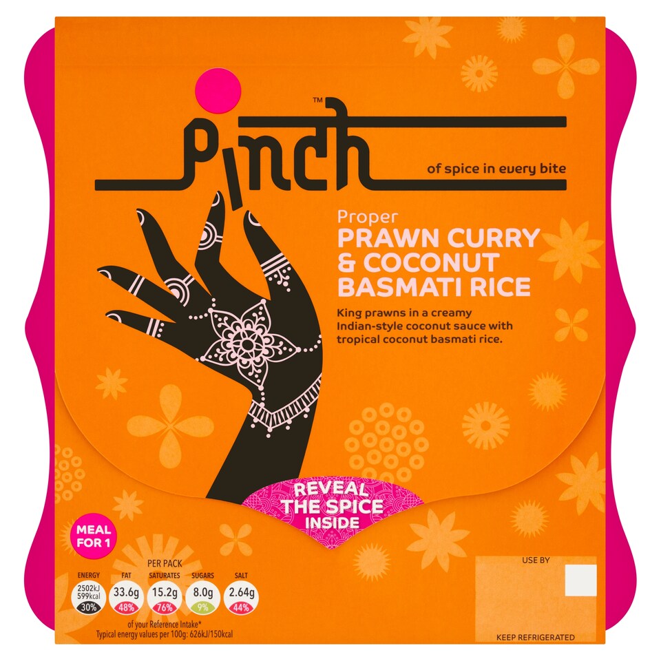Pinch Proper Prawn Curry & Coconut Basmati Rice​ 400g