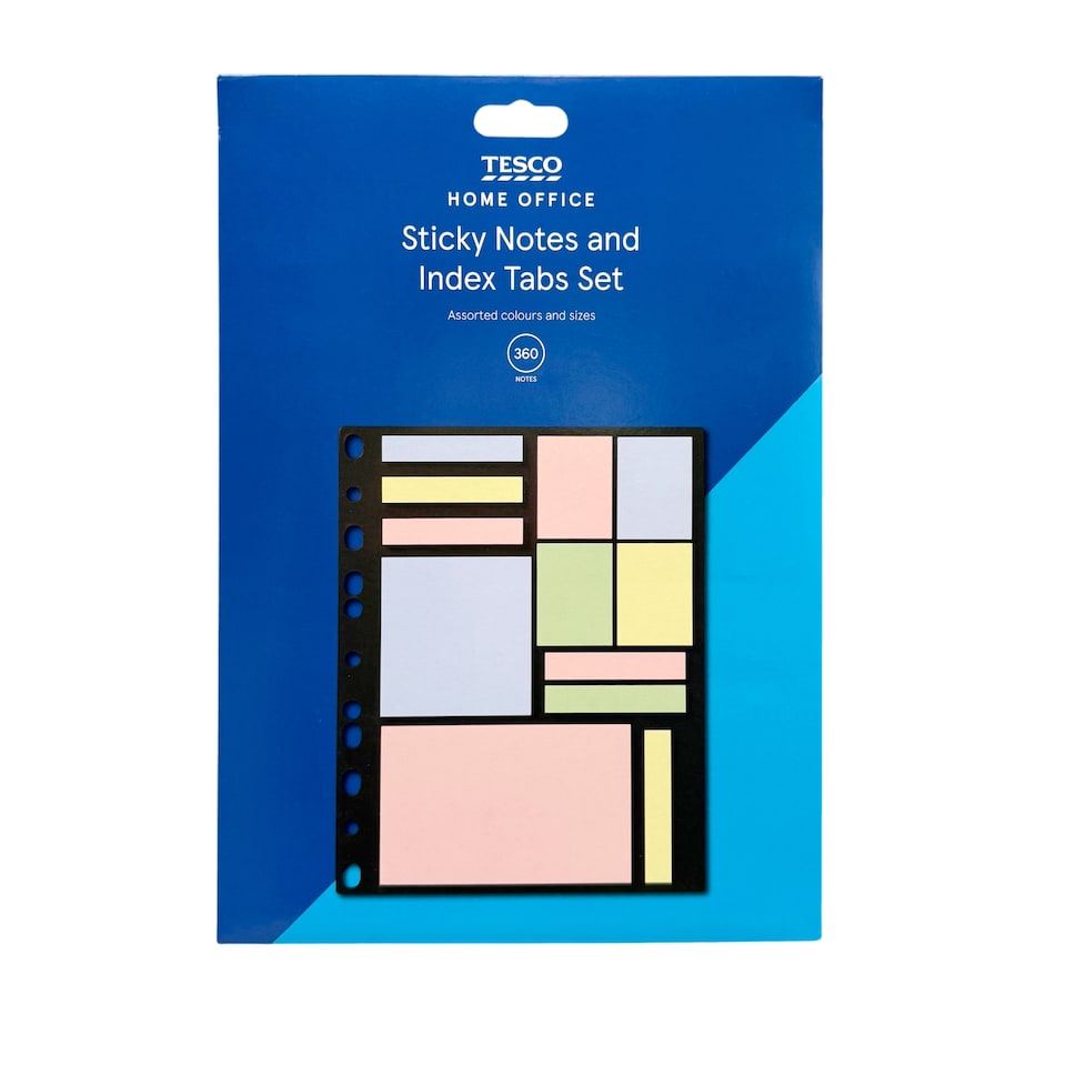 Tesco Sticky Notes and Index Tabs Set