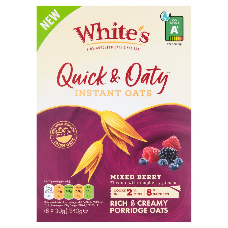 White's Quick & Oaty Instant Oats Mixed Berries 240G