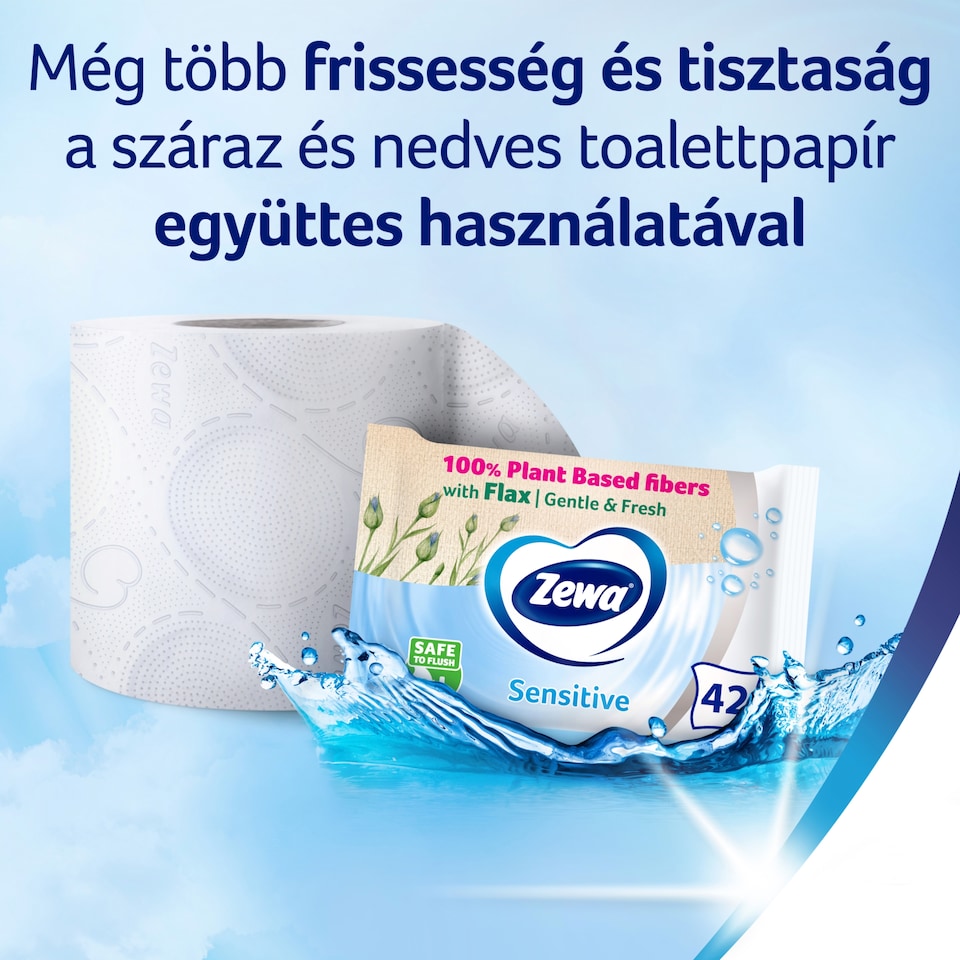 Zewa Deluxe Delicate Care toalettpapír 3 rétegű 32 tekercs 1. kép