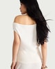 image 3 of F&F Textured Draped Co-ord Top in Cream
