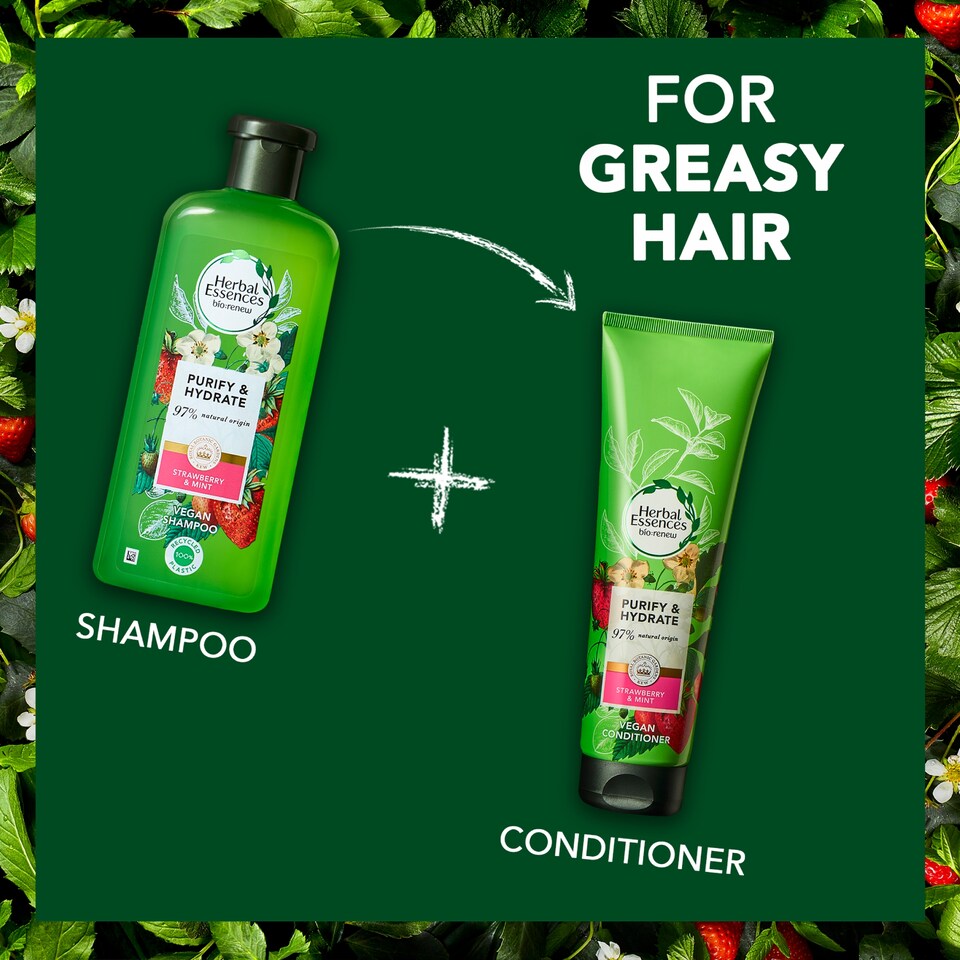 image 1 of Herbal Essences Strawberry & Mint Repair Hair Conditioner 275ml