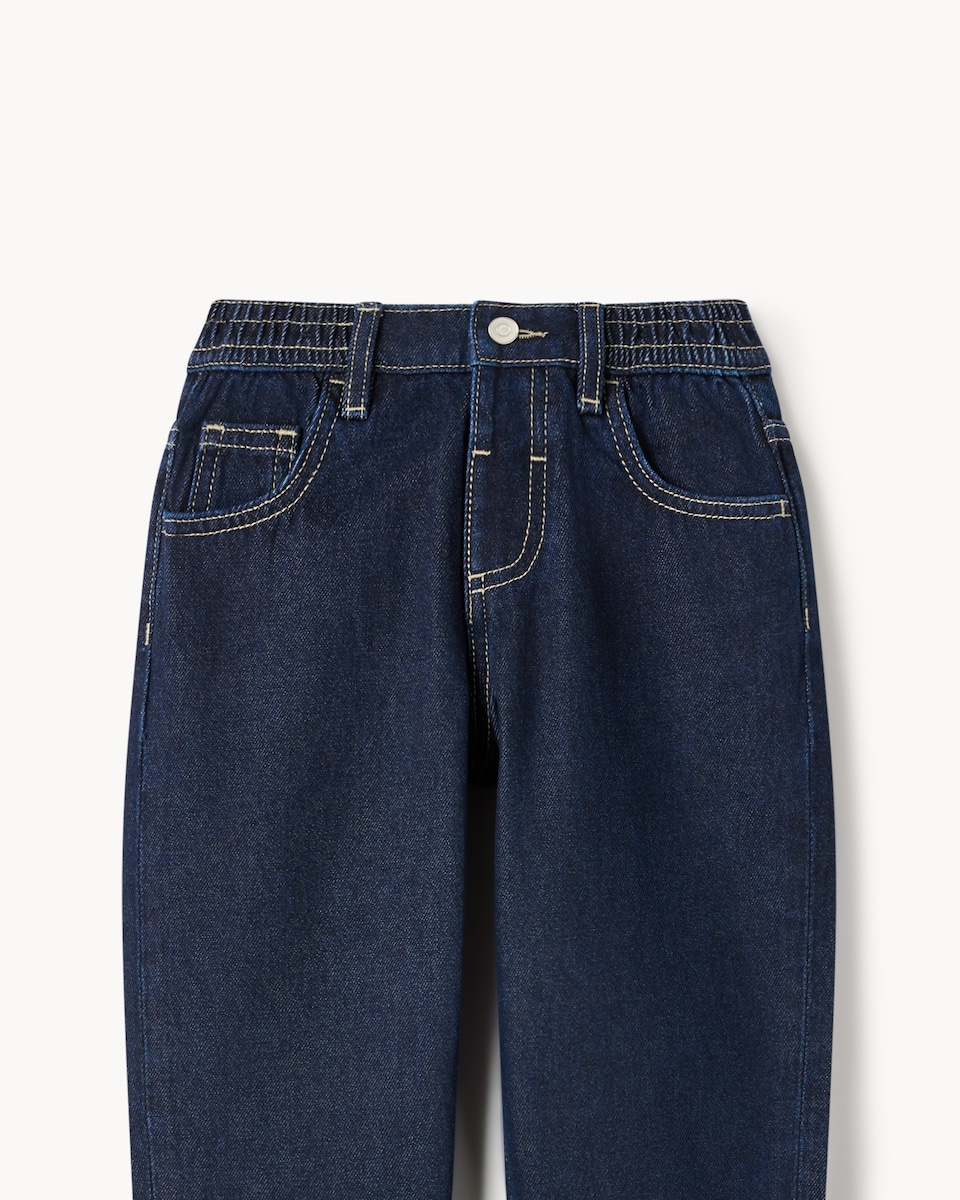 image 1 of F&F Boys Pure Cotton Jeans in Navy