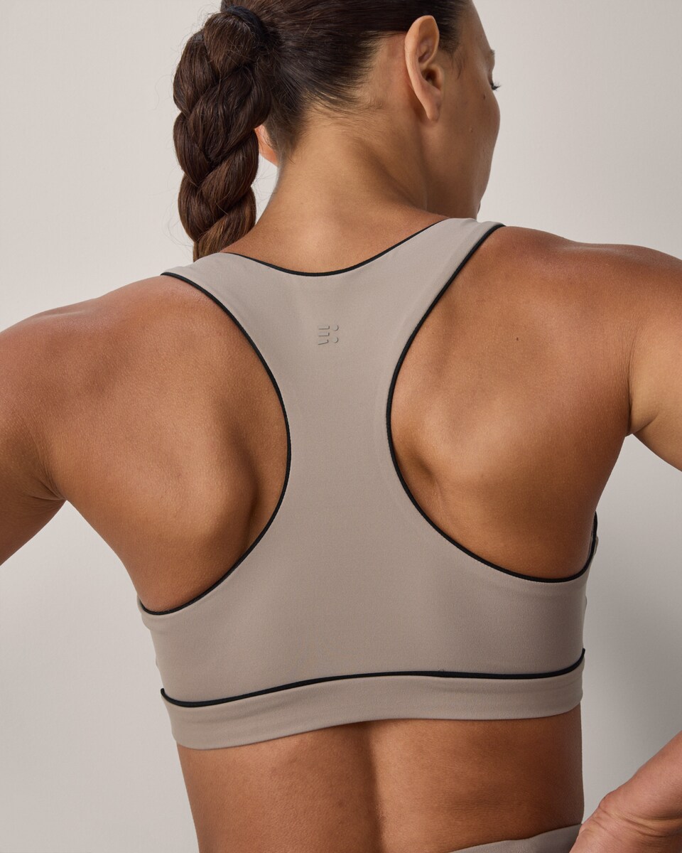 image 1 of F&F Active EVERYHOUR Cropped Racerback Vest in Neutral