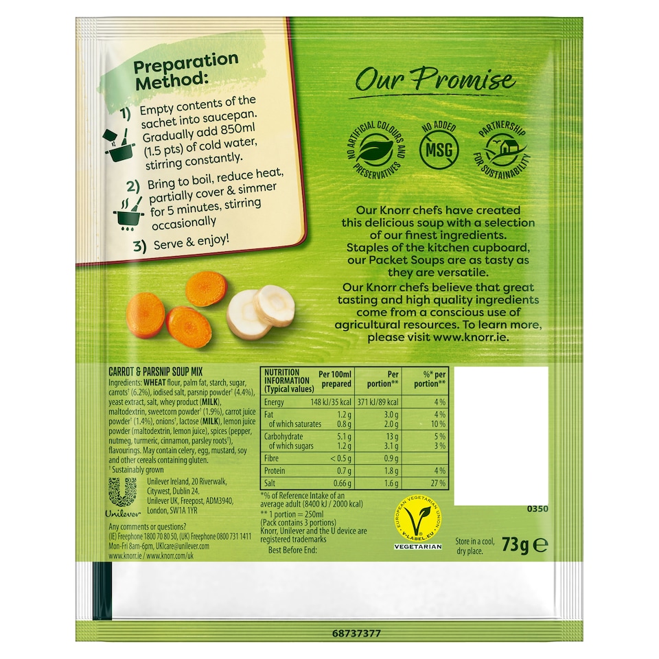 image 1 of Knorr Soup Carrot And Parsnip Soup 73G
