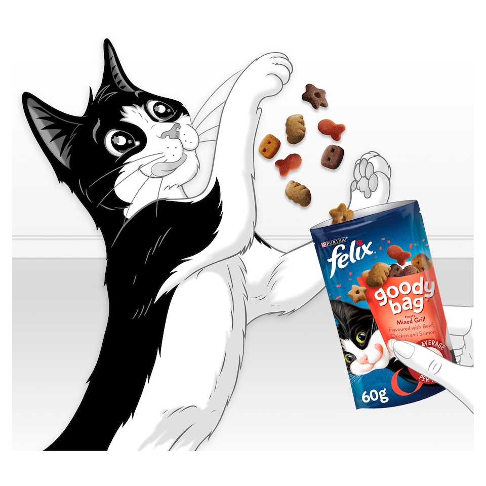 image 1 of Felix Goody Bag Cat Treats Mixed Grill 60G