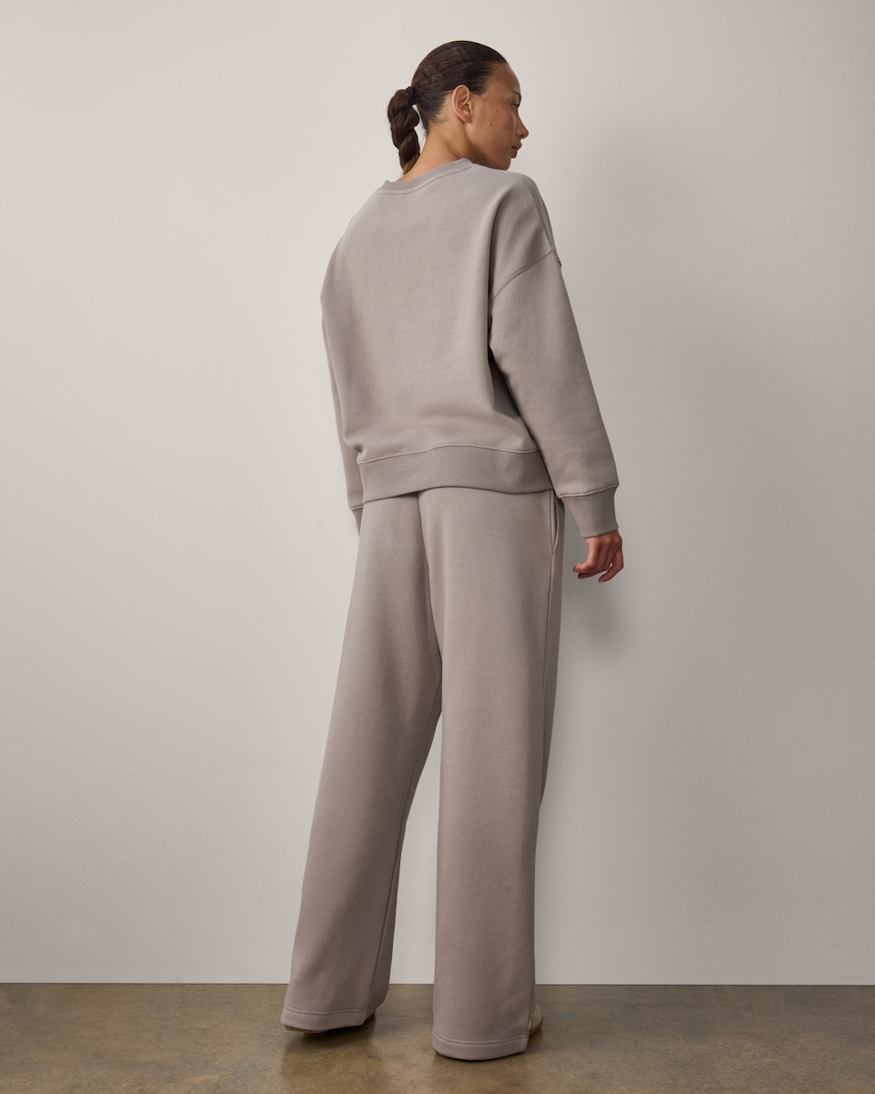 image 1 of F&F Cotton Rich Wide Leg Co-ord Joggers in Mink