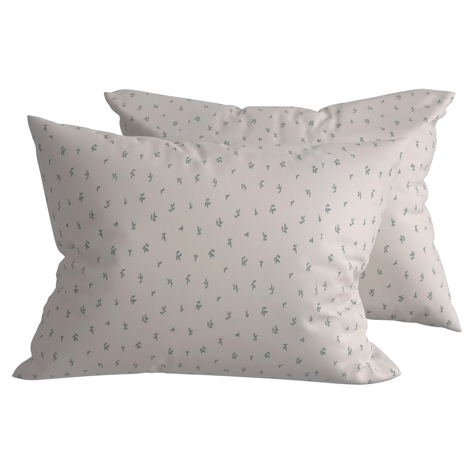F&F Home Cotton Rich Leaf Pillowcase Pair