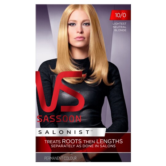Vidal Sassoon Lightest Neutral Blonde 10/0 Hair Dye Tesco Groceries