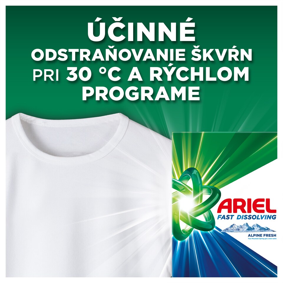 image 1 of Ariel Alpine Fresh Washing Powder Laundry Detergent, 1.1kg, 20 Washes