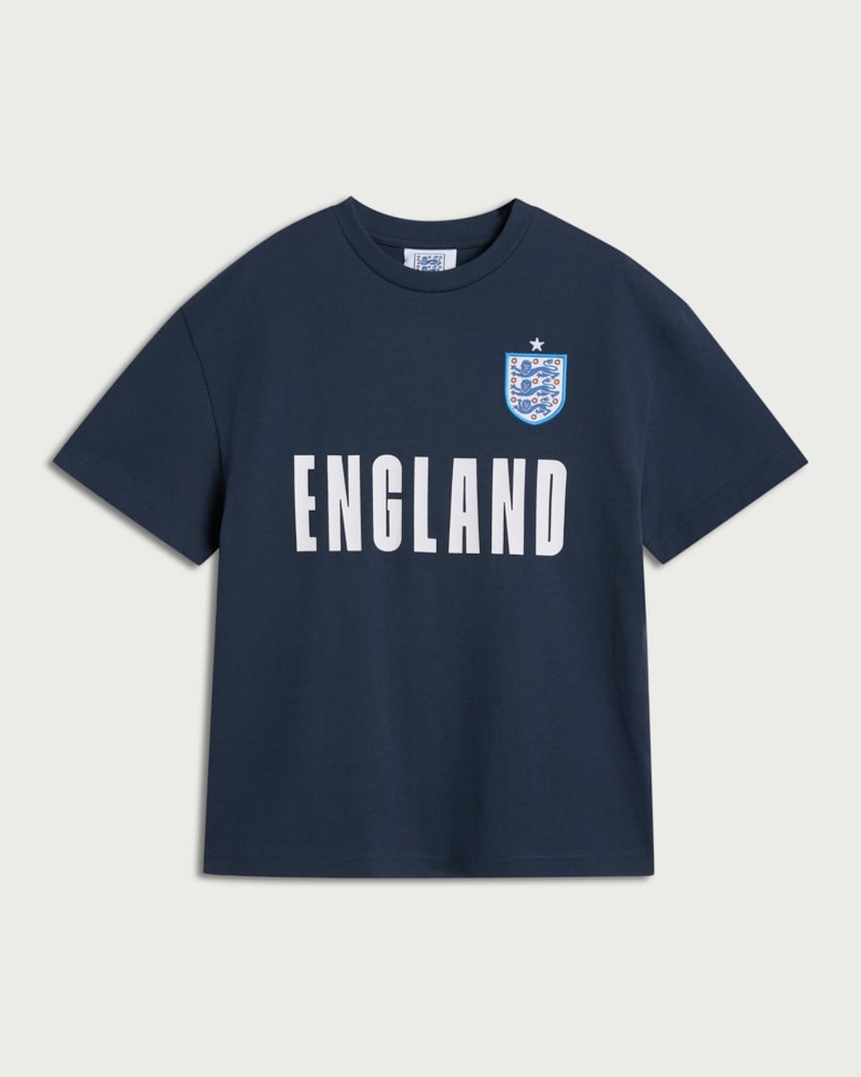 image 1 of England Pure Cotton T-Shirt in Navy