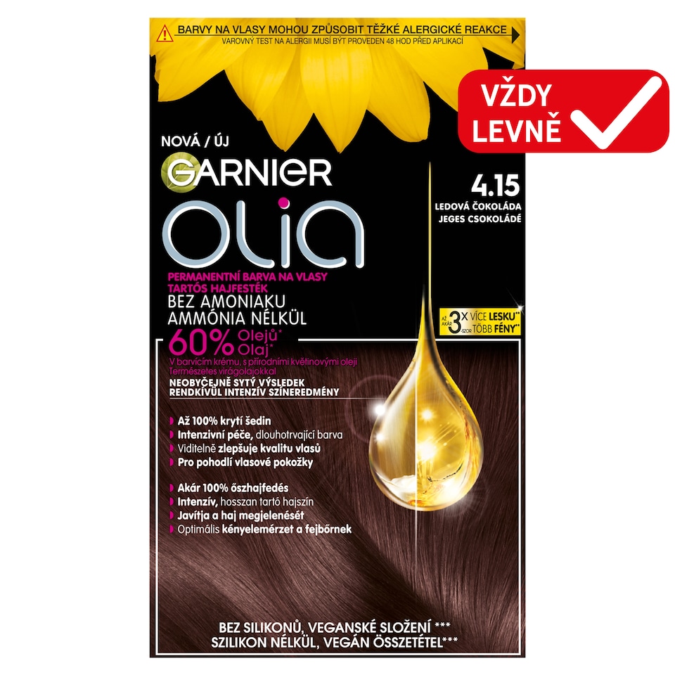 Garnier Olia permanentní barva na vlasy 4.15 ledová čokoláda