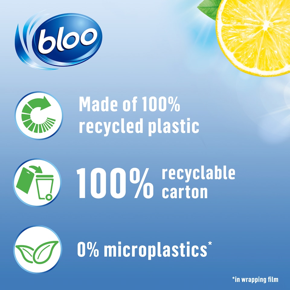 image 1 of Bloo Toilet Blocks - Lemon 4 x 50g (200g)