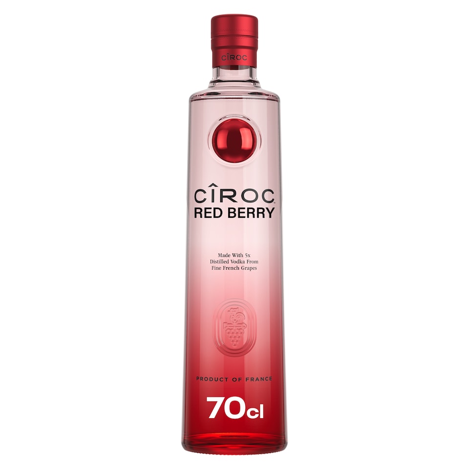 image 1 of Ciroc Red Berry Flavoured Vodka Bottle 37.5% Vol 70Cl