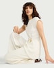 image 3 of F&F Textured Metal Co-ord Top in Cream