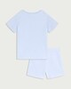 image 2 of F&F Baby Pure Cotton Striped Daddy's Best Friend Pyjama Set in Blue