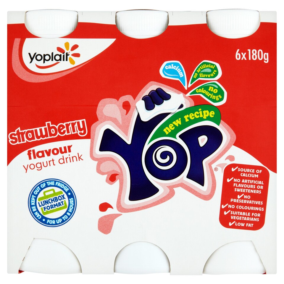 Yop Drinking Yoghurt Strawberry 6 Pack