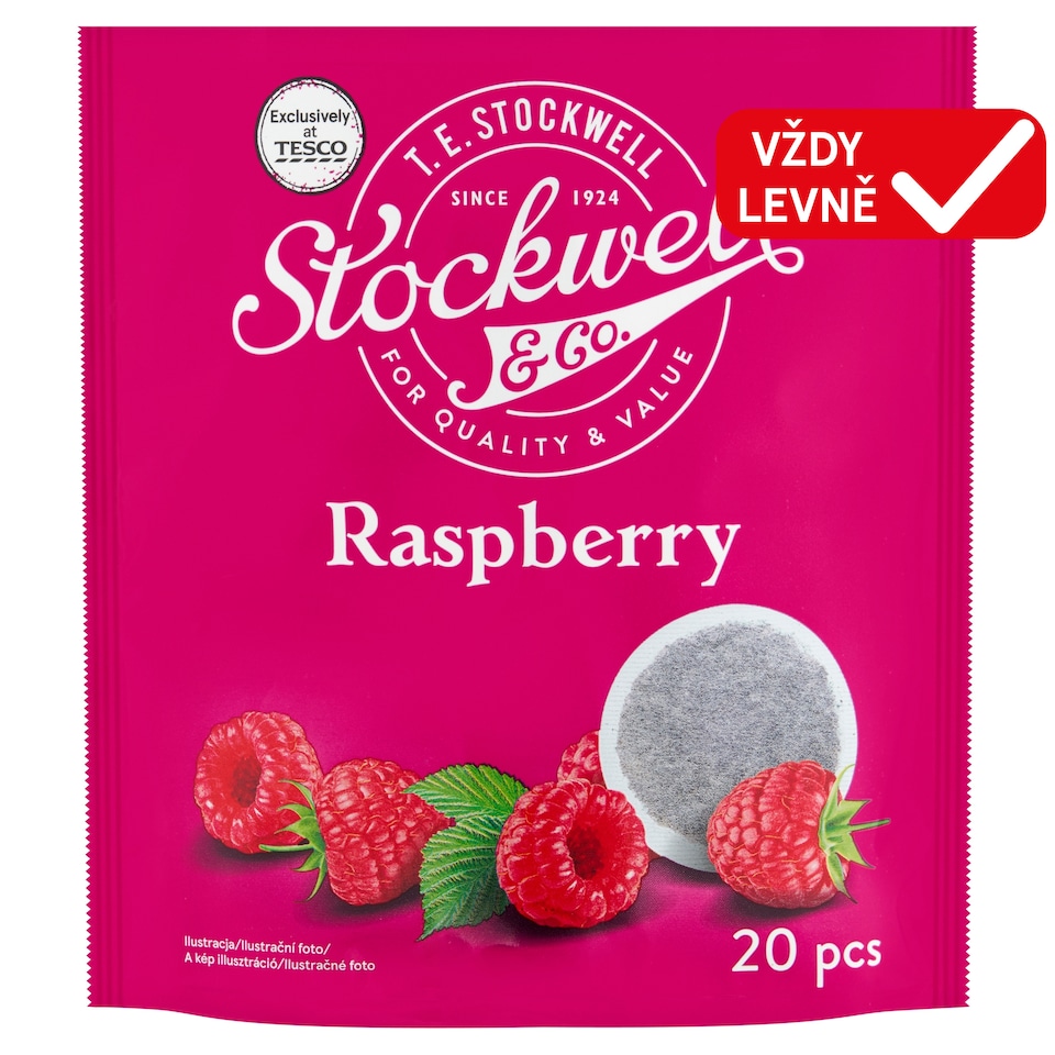 Stockwell & Co. Bylinno-ovocný čaj s malinami 20 x 2g (40g)