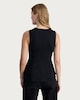 image 3 of F&F Ponte Peplum Hem Top in Black