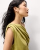 image 2 of F&F Ruched Belted Buckle Mini Dress in Olive