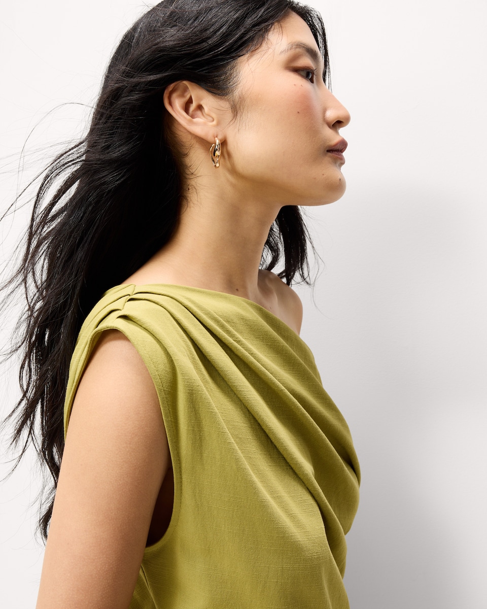 image 1 of F&F Ruched Belted Buckle Mini Dress in Olive