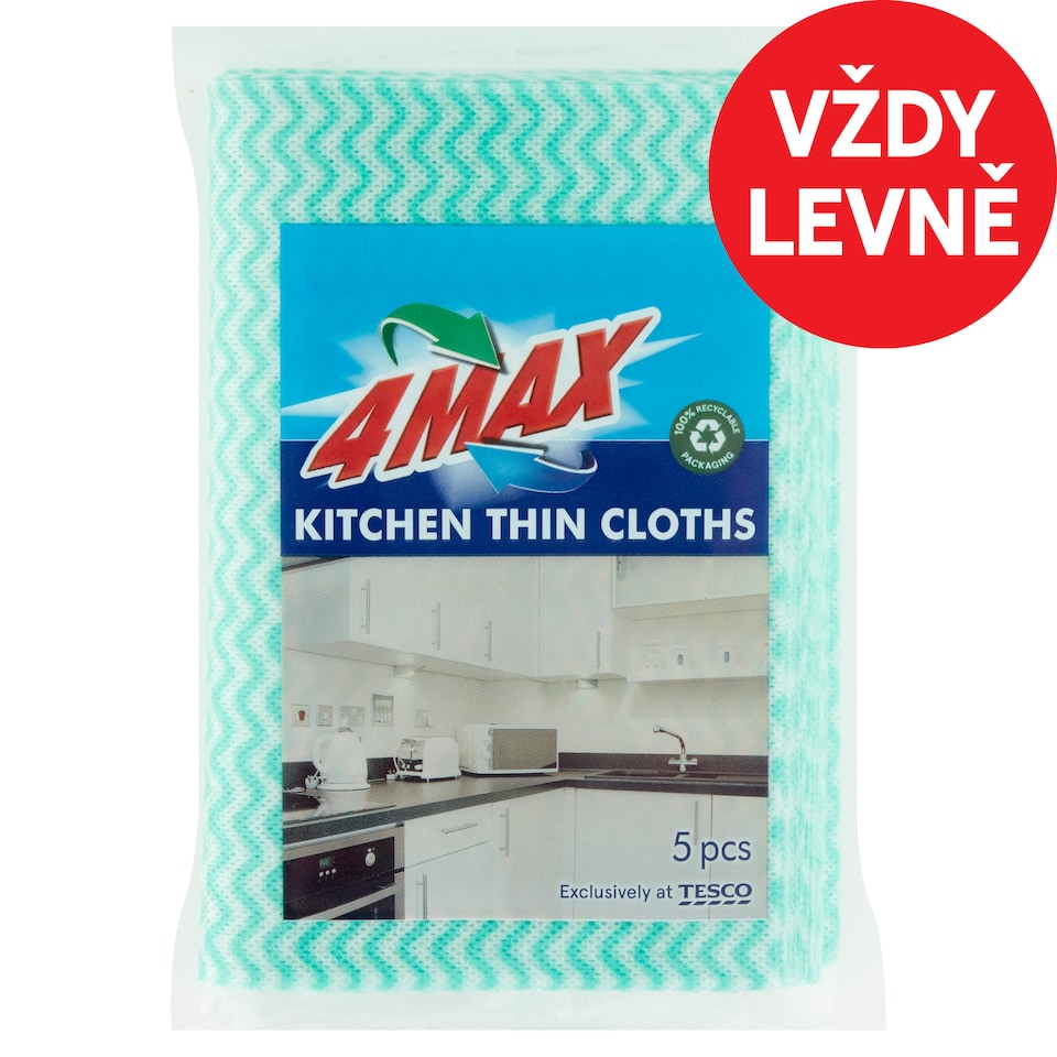 Tesco Kitchen Thin Cloths 5 pcs