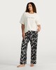 image 1 of F&F Pure Cotton Bow Print Pyjama Bottoms in Black