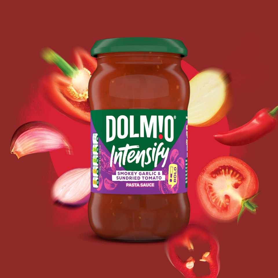 image 1 of Dolmio Intensify Pasta Sauce Bold Smokey Garlic and Sundried Tomatoes 400g