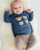 image 1 of F&F Baby 2-Piece Cotton Rich Best Bear Friends Top and Leggings Set in Navy