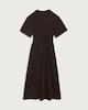 image 2 of F&F Cotton Rich Shirred Waist Midi Dress in Brown