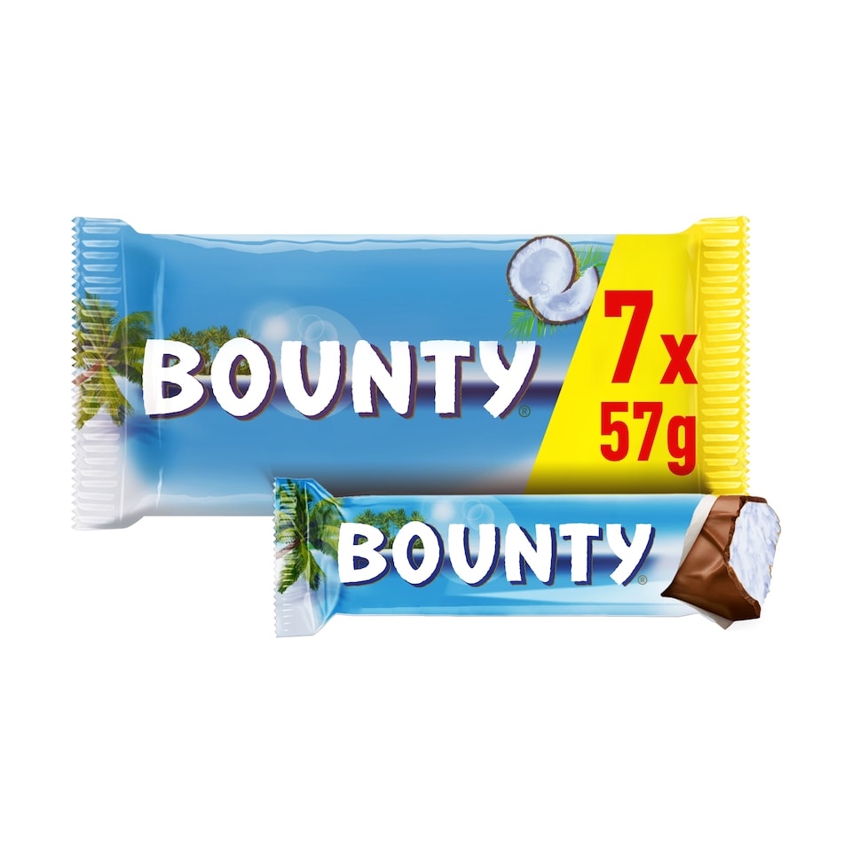 Bounty Milk Chocolate 7 x 2 x 28.5g