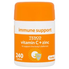 Tesco Vitamin C Plus Zinc X 240
