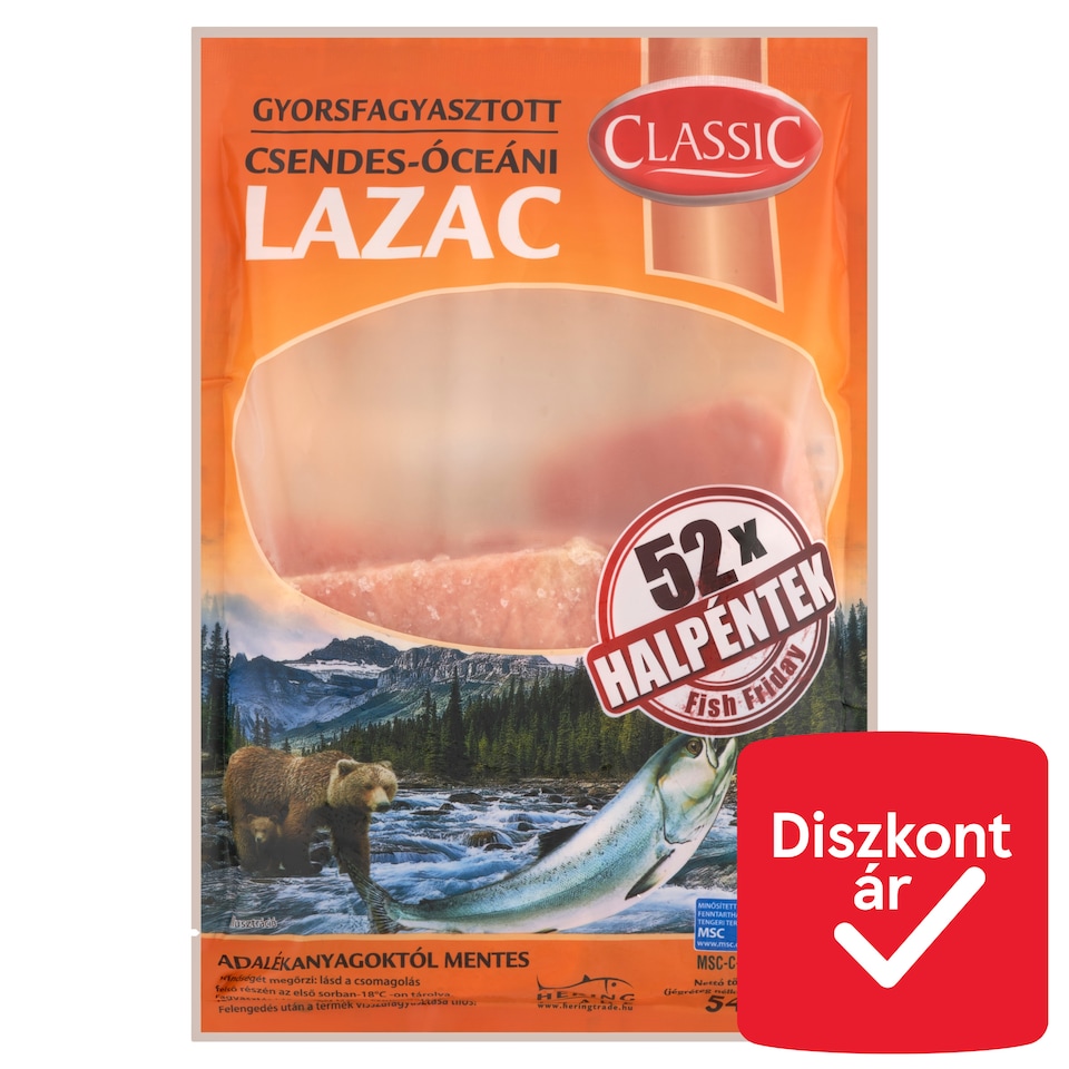 Classic gyorsfagyasztott csendes-óceáni lazac 540 g  1. kép