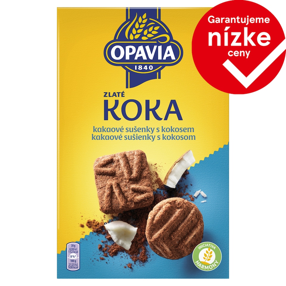 Opavia Zlaté Koka Biscuits with Coconut with Cocoa 180 g