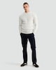 image 2 of F&F Waffle Knit Crew Neck Jumper with Wool in Cream