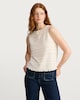 image 3 of F&F Textured Frill Detail Sleeveless Top in Cream
