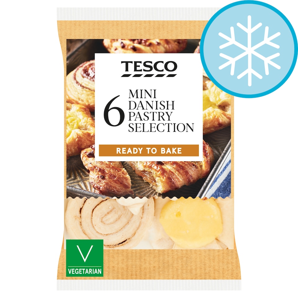 Tesco 6 Mini Danish Pastry Selection 235G