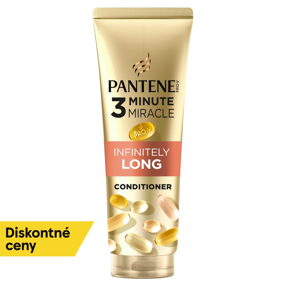 obrázok 1 z Pantene Pro-V Inifnitely Long 3 Minute Miracle kondicionér 220 ml na dlhé, oslabené vlasy