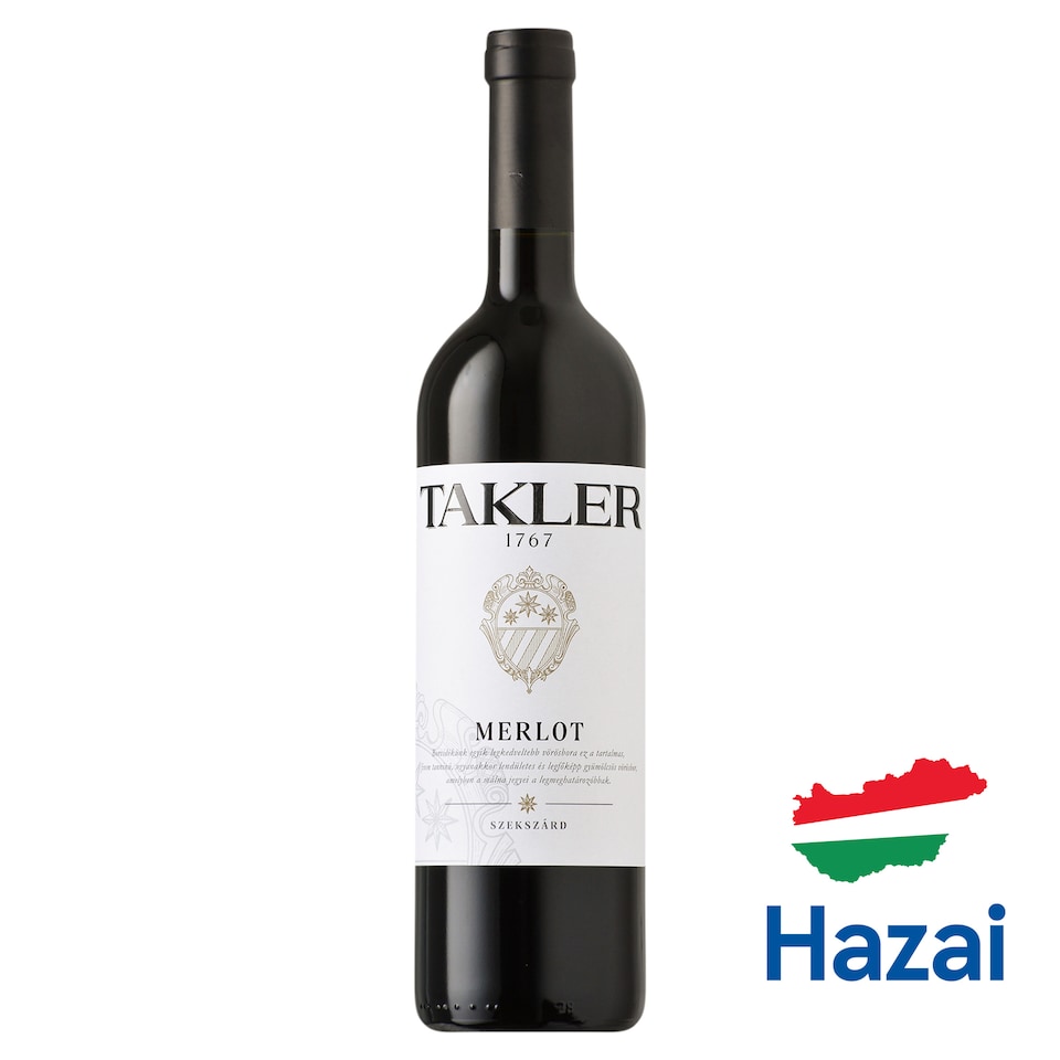 Takler Merlot száraz vörösbor 14,5% 0,75 l