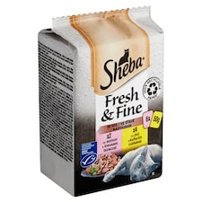 Sheba Fresh & Fine Kompletní mokré krmivo pro dospělé kočky ve šťávě 6 x 50g (300g)
