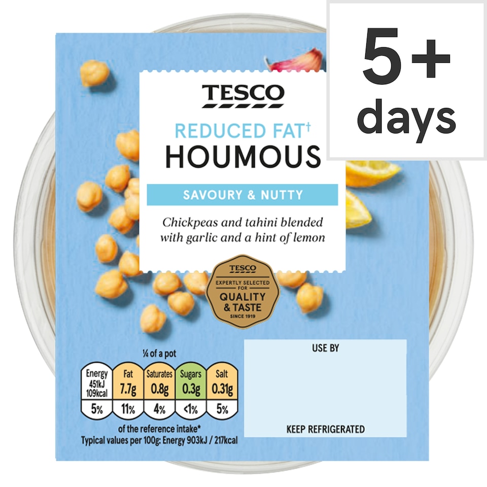 Tesco Reduced Fat Houmous 200g 