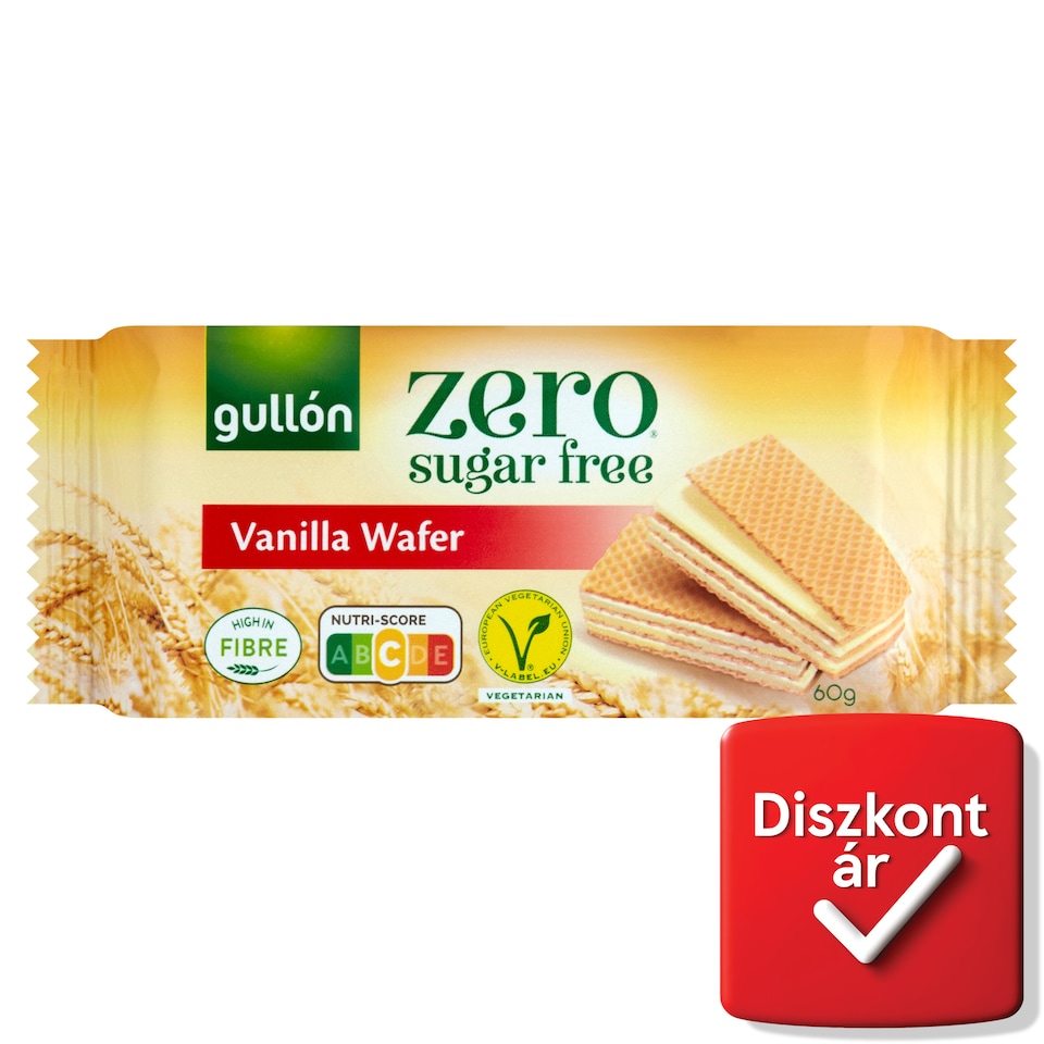 image 1 of Gullón Zero Sugar Free Vanilla Wafer with Sweeteners 60 g