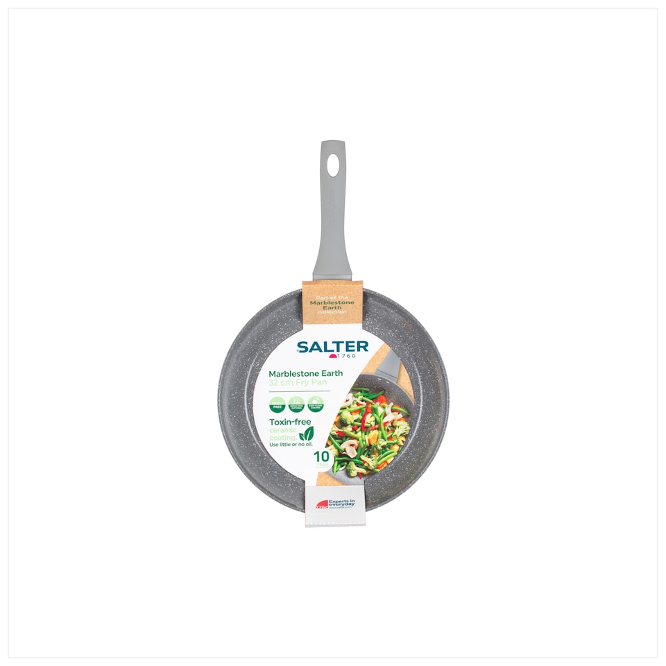 image 1 of Salter Marblestone Earth Fry Pan 32cm
