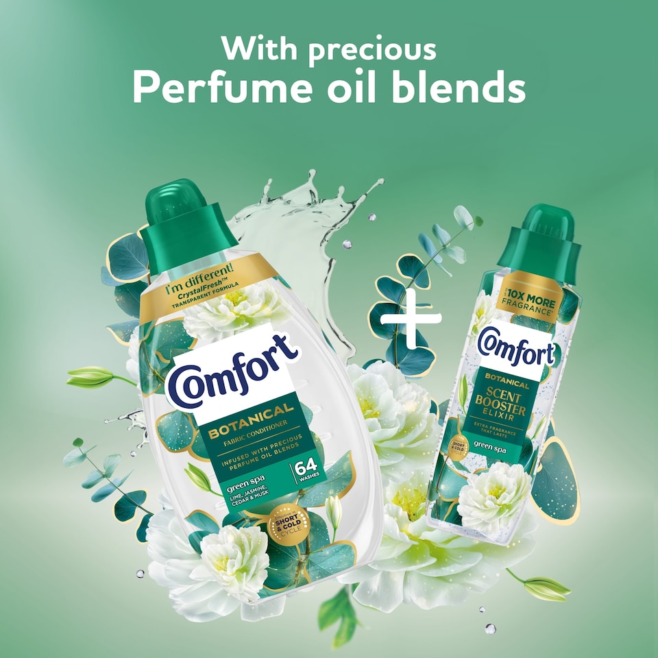 image 1 of Comfort Botanical Green Spa Fabric Conditioner 64 Wash 960ml
