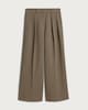 image 4 of The F&F Edit Double Pleated Super Wide Leg Co-ord Trousers in Brown
