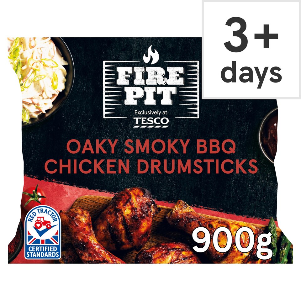 Tesco Fire Pit Oaky Smoky Bbq Chicken Drums 900G Tesco Groceries