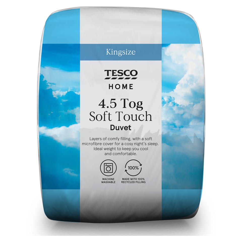 image 1 of Tesco Soft Touch 4.5 Tog Duvet King