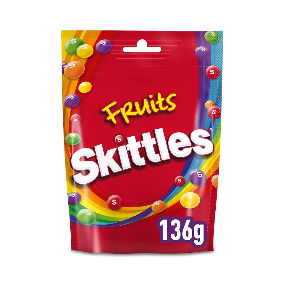 Skittles Fruit Flavoured Sweets Bag 136g